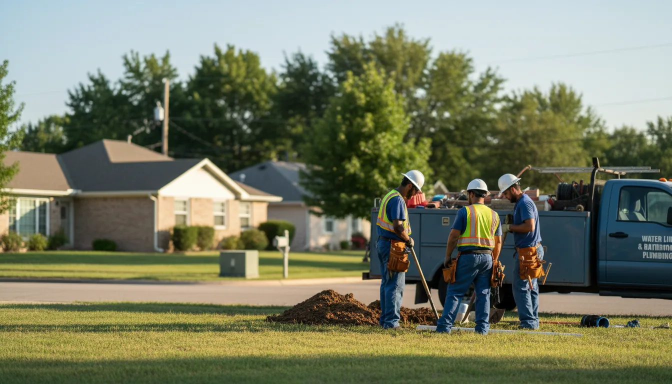 Residential water line and bathroom plumbing service in Simsboro, LA